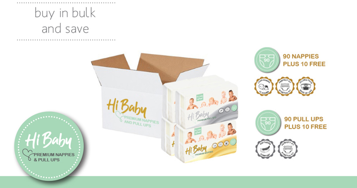 Buy your baby nappies in bulk and save with our monthly combo box