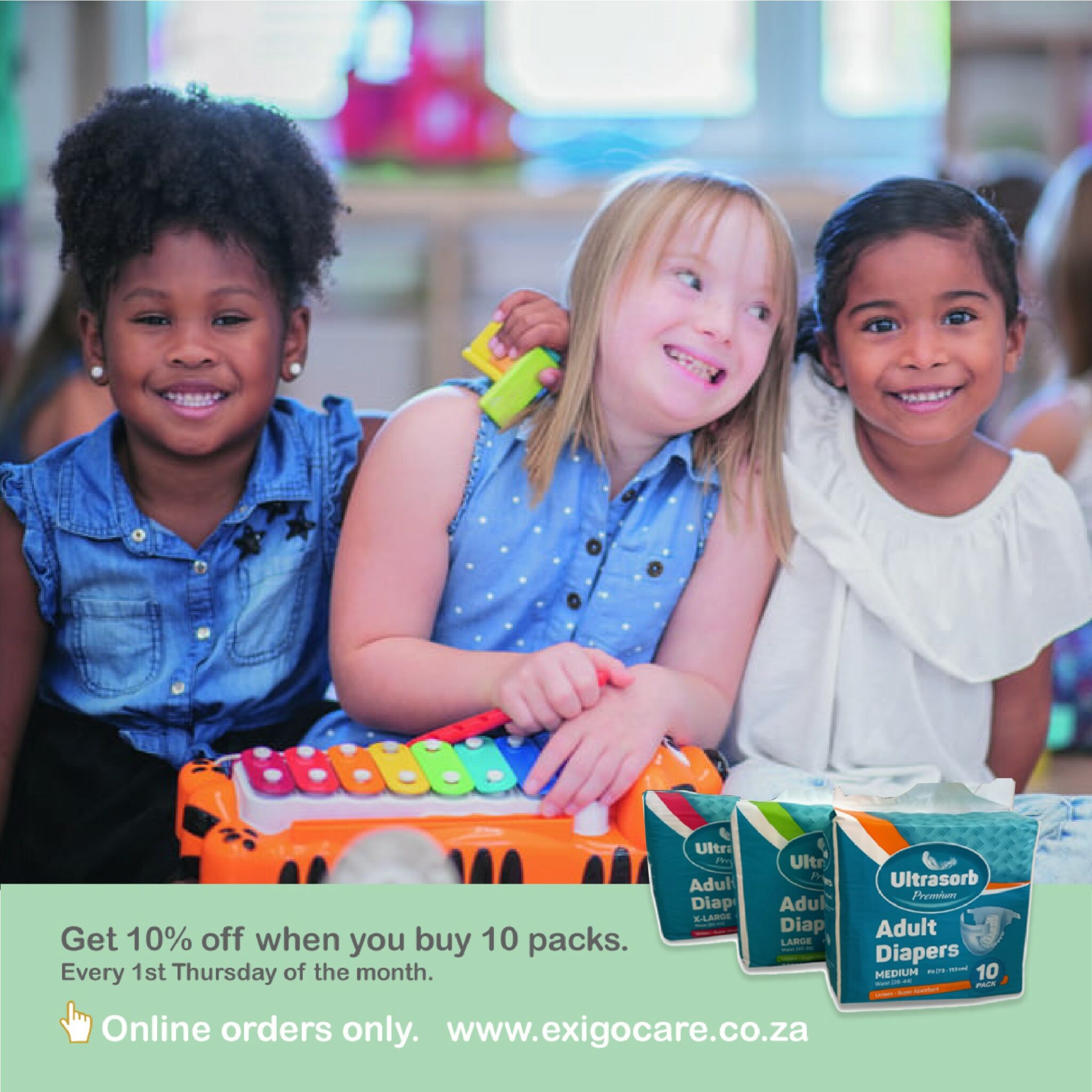 Our adult nappies cater for children with special needs Exigocare